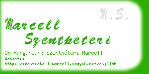 marcell szentpeteri business card