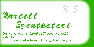 marcell szentpeteri business card